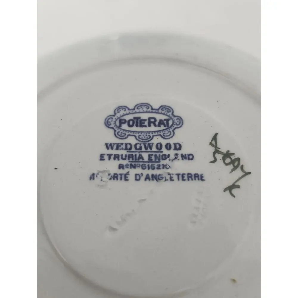 Wedgwood Etruria England Poterat Teacup Saucer Set 1920s Floral Basket